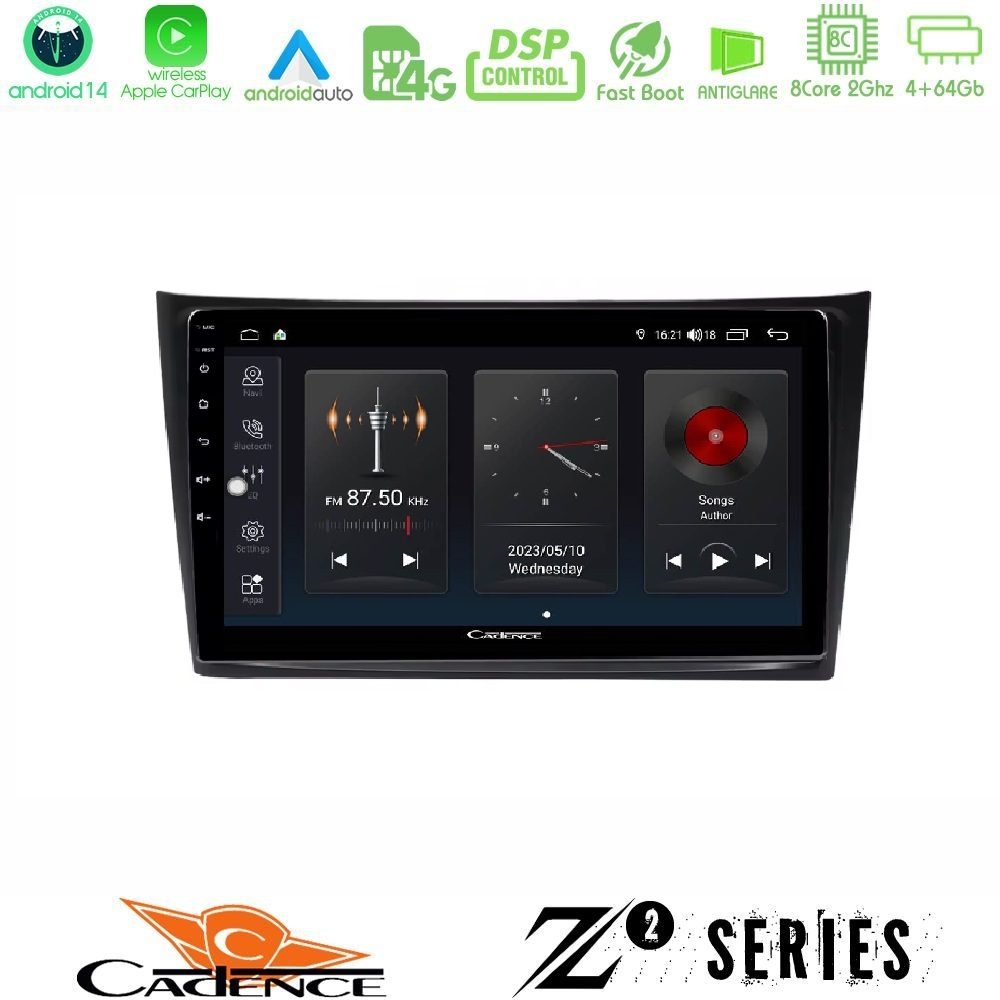 Cadence Z2 Series 8Core Android14 4+64GB  Volvo XC90 2006-2014 Navigation Multimedia Tablet 10" Με Carplay & Android Auto Με Carplay & Android Auto