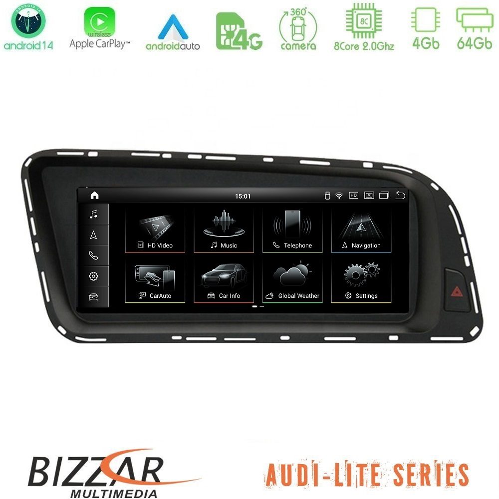 Bizzar Lite Edition AUDI Q5 2008-2015 (με MMI3G) Android14 8Core 4+64GB Navigation Multimedia 8.8"