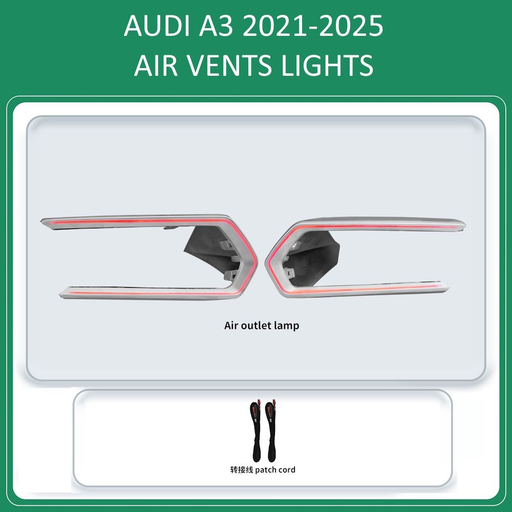 DIQ AIRVENT AUDI A3 (8Y-2) mod. 2021-2026 (Digital iQ Turbine Air Vent Ambient Light Kit for AUDI A3 8Y mod. 2021-2026)