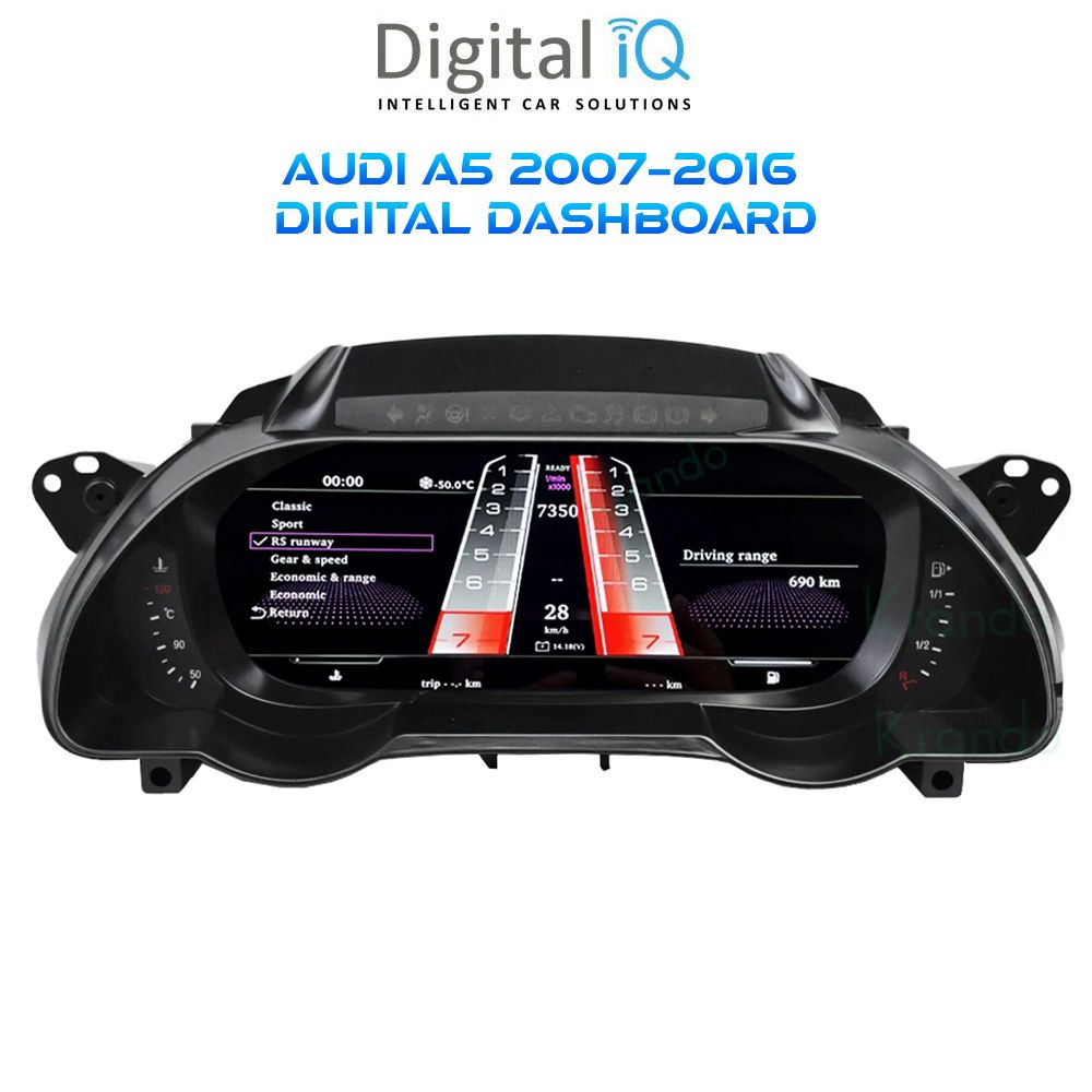 DIGITAL IQ DYL 916_DC (12.3in) DIGITAL INSTRUMENT CLUSTER for AUDI A5 mod. 2007-2016 with HDMI input