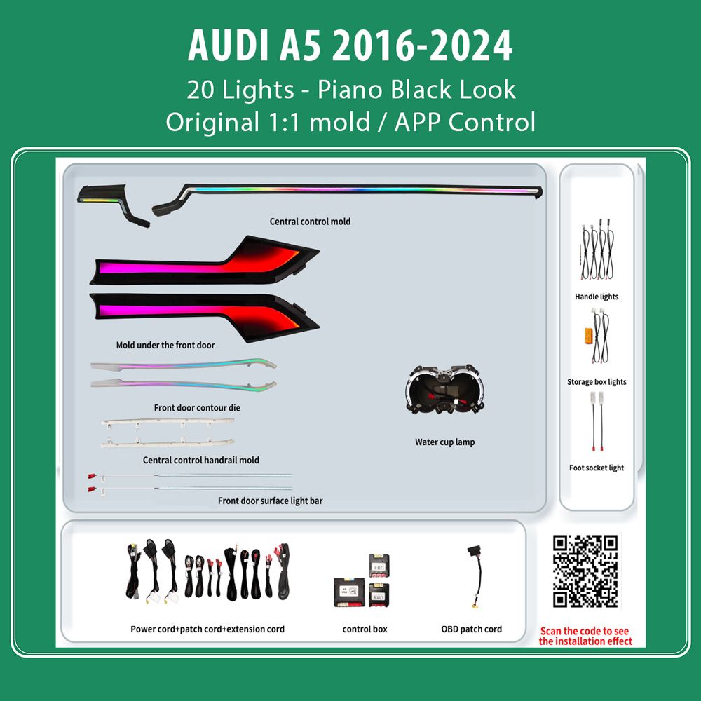 DIQ AMBIENT AUDI A5 HC-AD17M TRIM (Digital iQ Ambient Light for AUDI A5 mod. 2016-2024