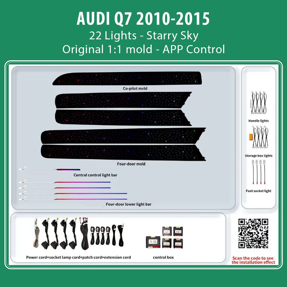DIQ AMBIENT AUDI Q7 FL TRIM (4L) (Digital iQ Ambient Light for Audi Q7 mod. 2005-2010 with 22 Lights