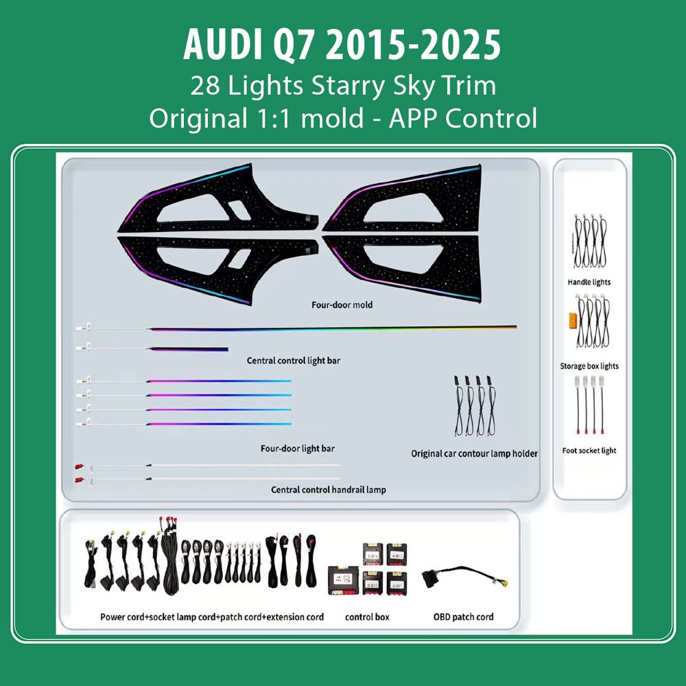 DIQ AMBIENT AUDI Q7 HC-AD05X TRIM (Digital iQ Ambient Light for Audi Q7 mod. 2015-2025 with 28 Lights