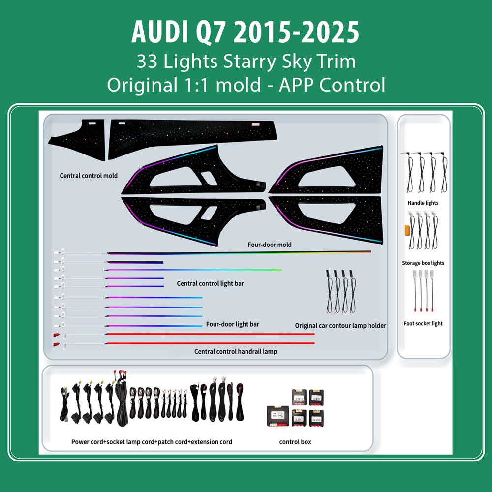 DIQ AMBIENT AUDI Q7 HC-AD23X33 TRIM (Digital iQ Ambient Light for Audi Q7 mod. 2015-2025 with 33 Lights