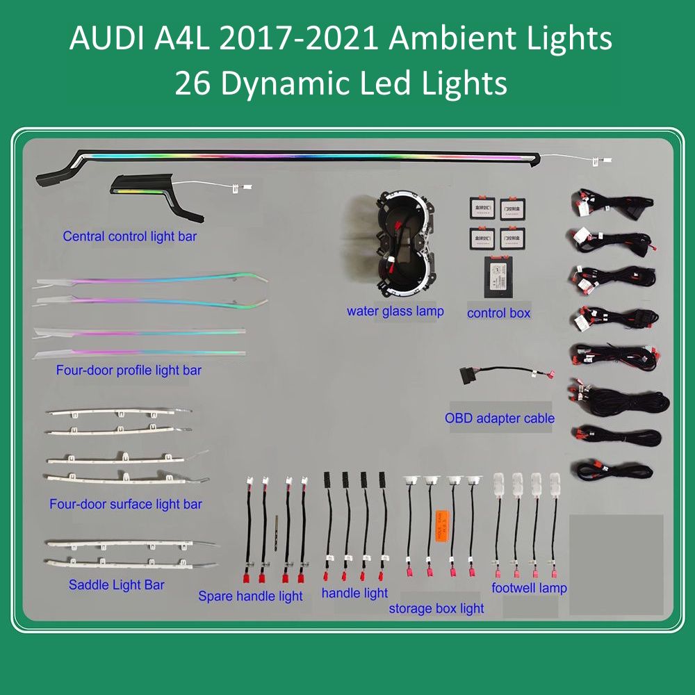 DIQ AMBIENT AUDI A4L LASER (8W) DYN mod. 2017-2021 (Digital iQ Ambient Light for Audi A4L mod. 2017-2025