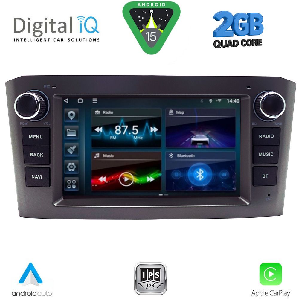 DIGITAL IQ BLD 209BL_CPA (7" DECK) MULTIMEDIA OEM for TOYOTA AVENSIS (T27) mod. 2009-2016 (BLACK)