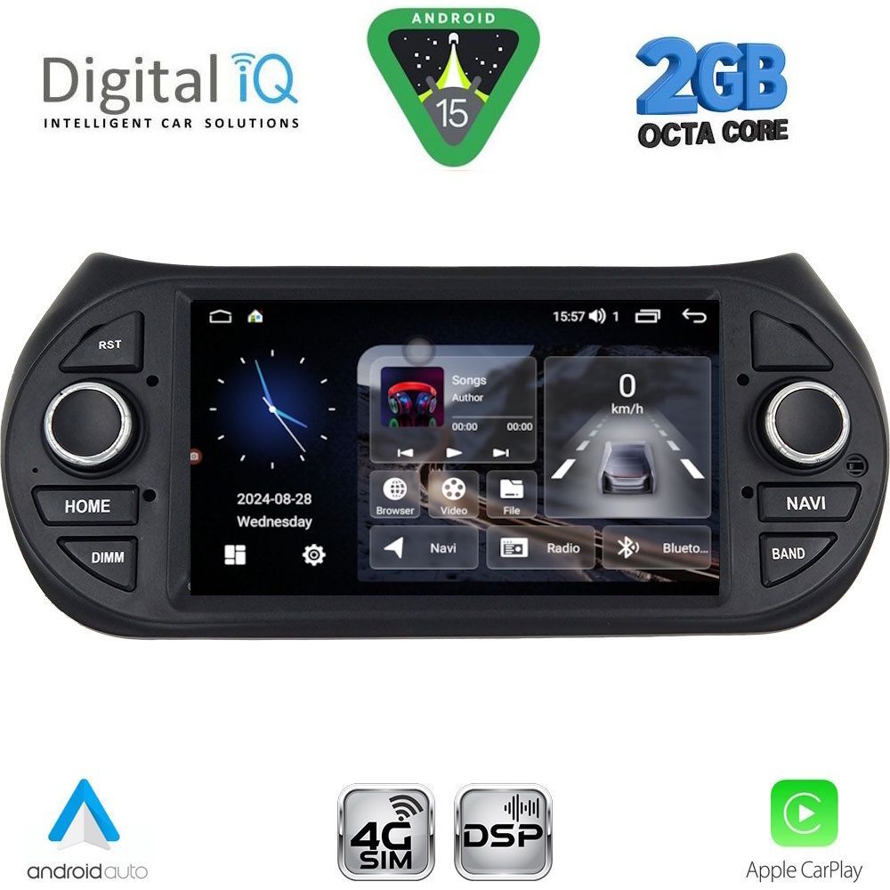 DIGITAL IQ BLF 392_CPA (7" DECK) MULTIMEDIA OEM for CT NEMO – FT FIORINO-QUBO – PG BIPPER mod. 2008-2018