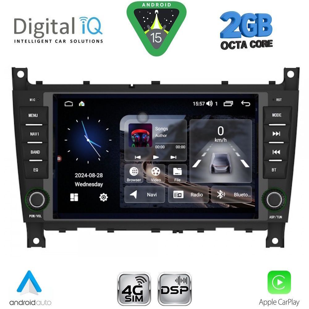 DIGITAL IQ BLF 393_CPA (7" DECK) MULTIMEDIA SYSTEM for MERCEDES C W203 – CLK W209 mod. 2004-2008