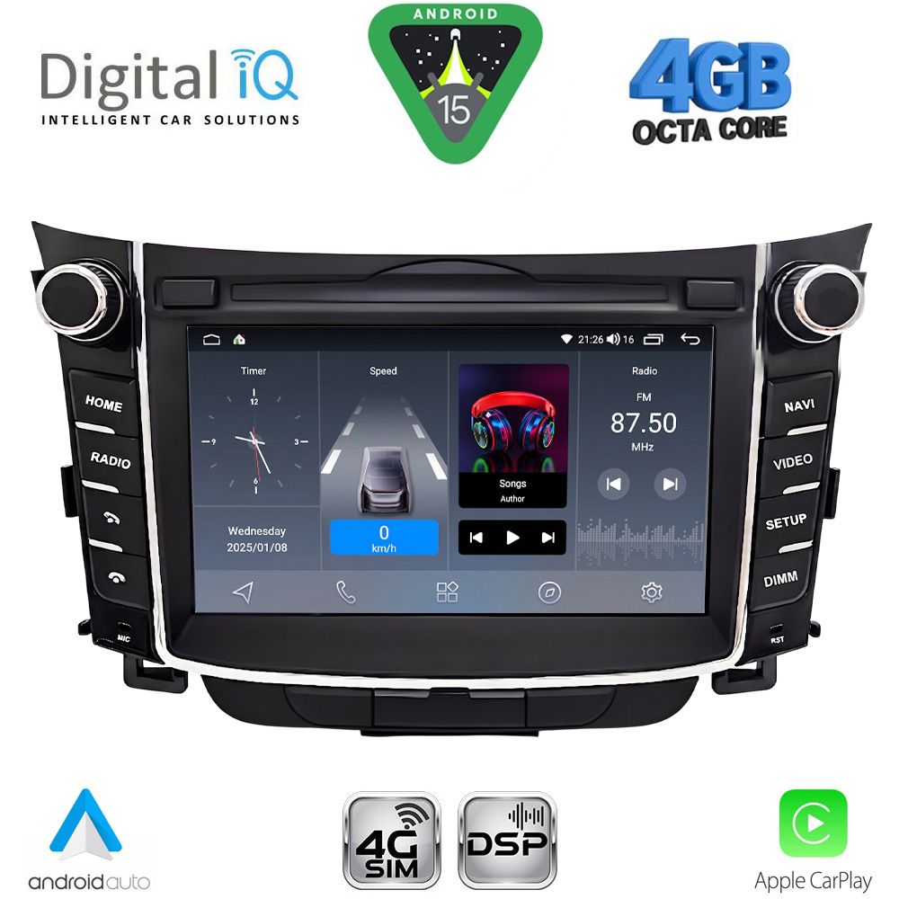 DIGITAL IQ BLG 426_CPA (7″ DECK) MULTIMEDIA OEM for HYUNDAI i30 mod. 2012-2017