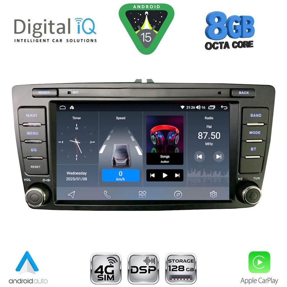 DIGITAL IQ BLM 705_CPA (8" DECK) MULTIMEDIA OEM for SKODA OCTAVIA 5 mod. 2005-2012