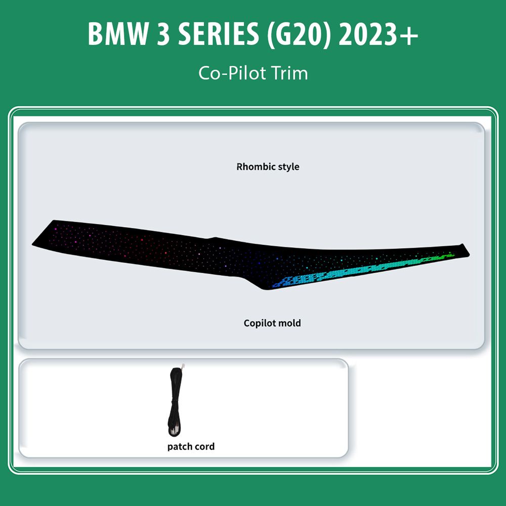 DIQ AMBIENT BMW S.3 (G20) CO-PILOT TRIM (Digital iQ Co-Pilot Trim for BMW Series 3 mod. 2023+ FACELIFT)