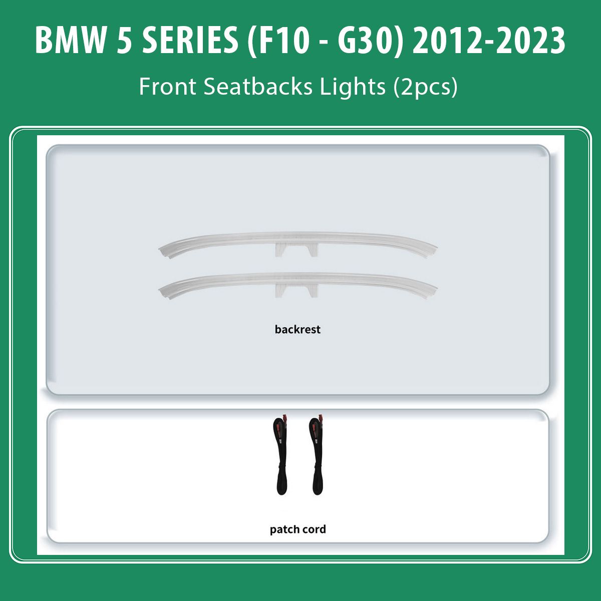 DIQ AMBIENT BMW S.5 (ST) (F10- G30) mod. 2012-2023 for Front seatback (Digital iQ Ambient Light for BMW Series 5 mod.2012-2023