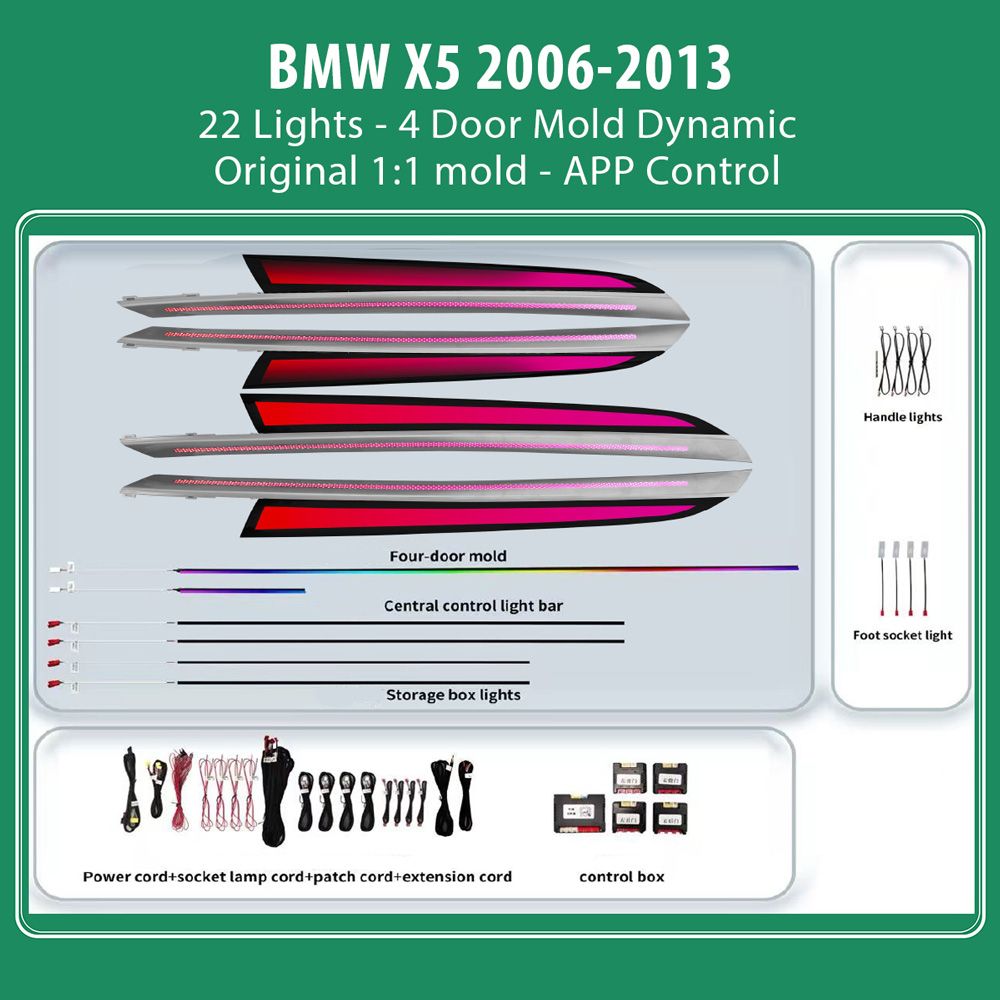 DIQ AMBIENT BMW X5 BM16D (Digital iQ Ambient Light for BMW X5 (E70) mod. 2006-2013 with 22 Lights