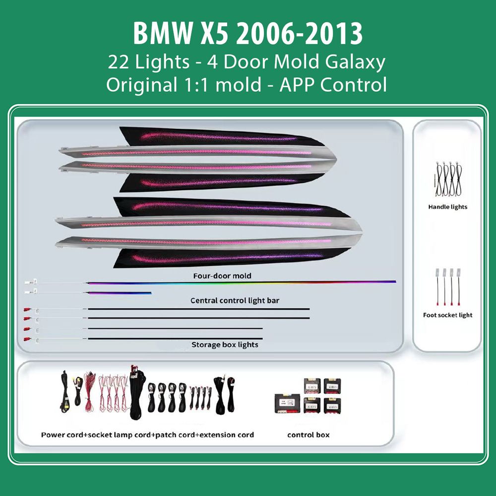 DIQ AMBIENT BMW X5 BM16Y (Digital iQ Ambient Light for BMW X5 (E70) mod. 2006-2013 with 22 Lights