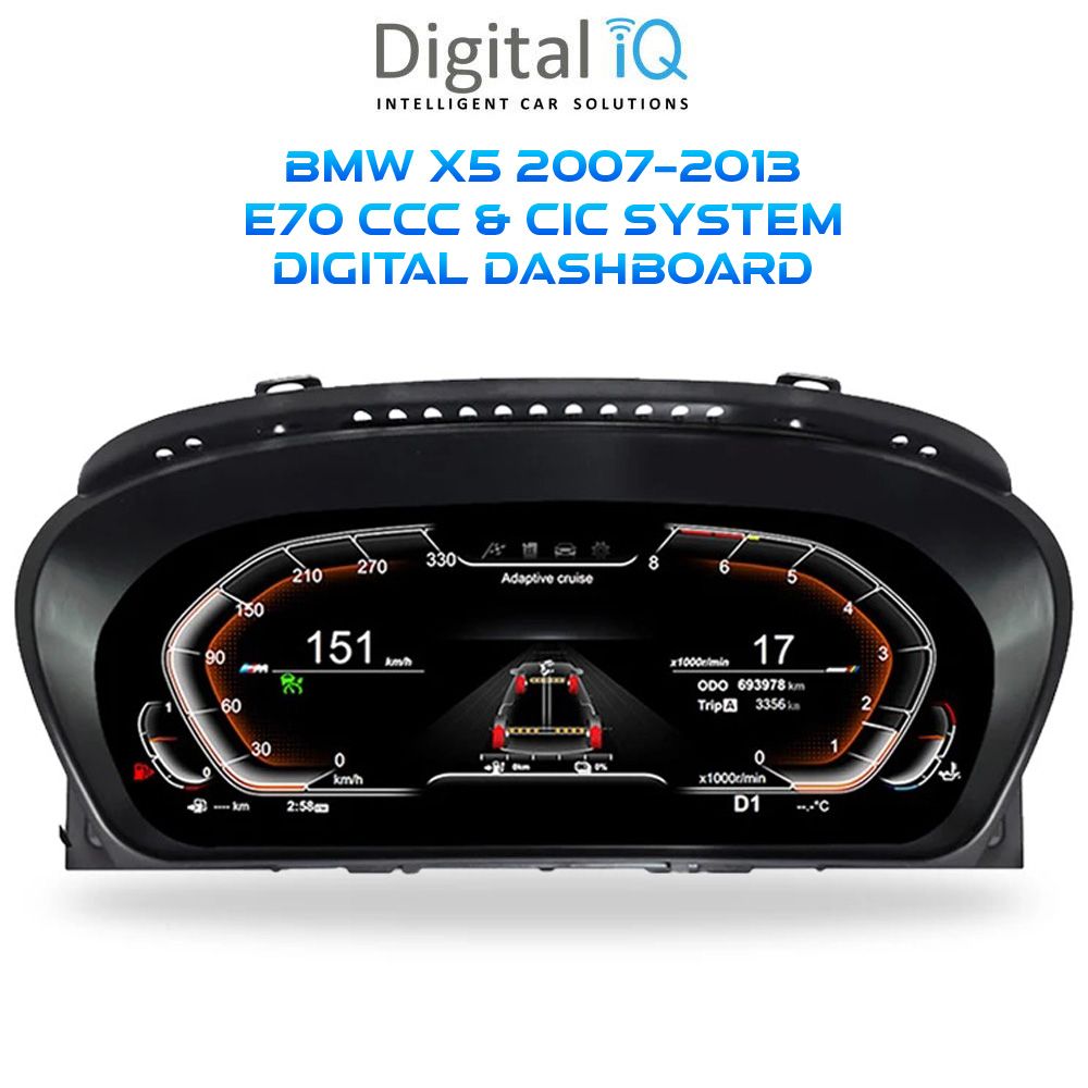 DIGITAL IQ DDD 976_DC (12.3in) DIGITAL INSTRUMENT CLUSTER for BMW X5 (E70) mod. 2007-2013 with CCC-CIC