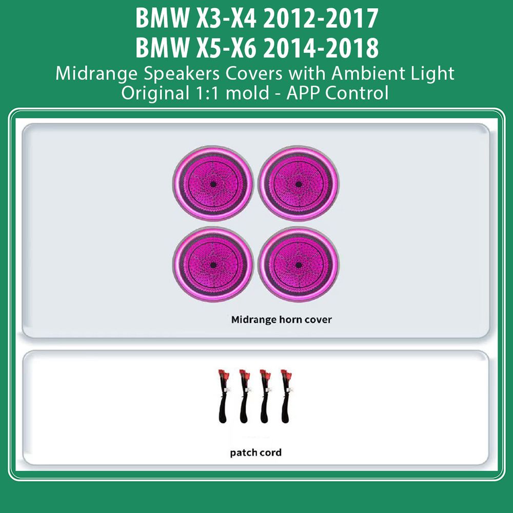 DIQ AMBIENT BMW X BMPJ06 MIDRANGE COVERS (Digital iQ Ambient Light for BMW X3 - X4 -X5 - X6 mod. 2012-2018