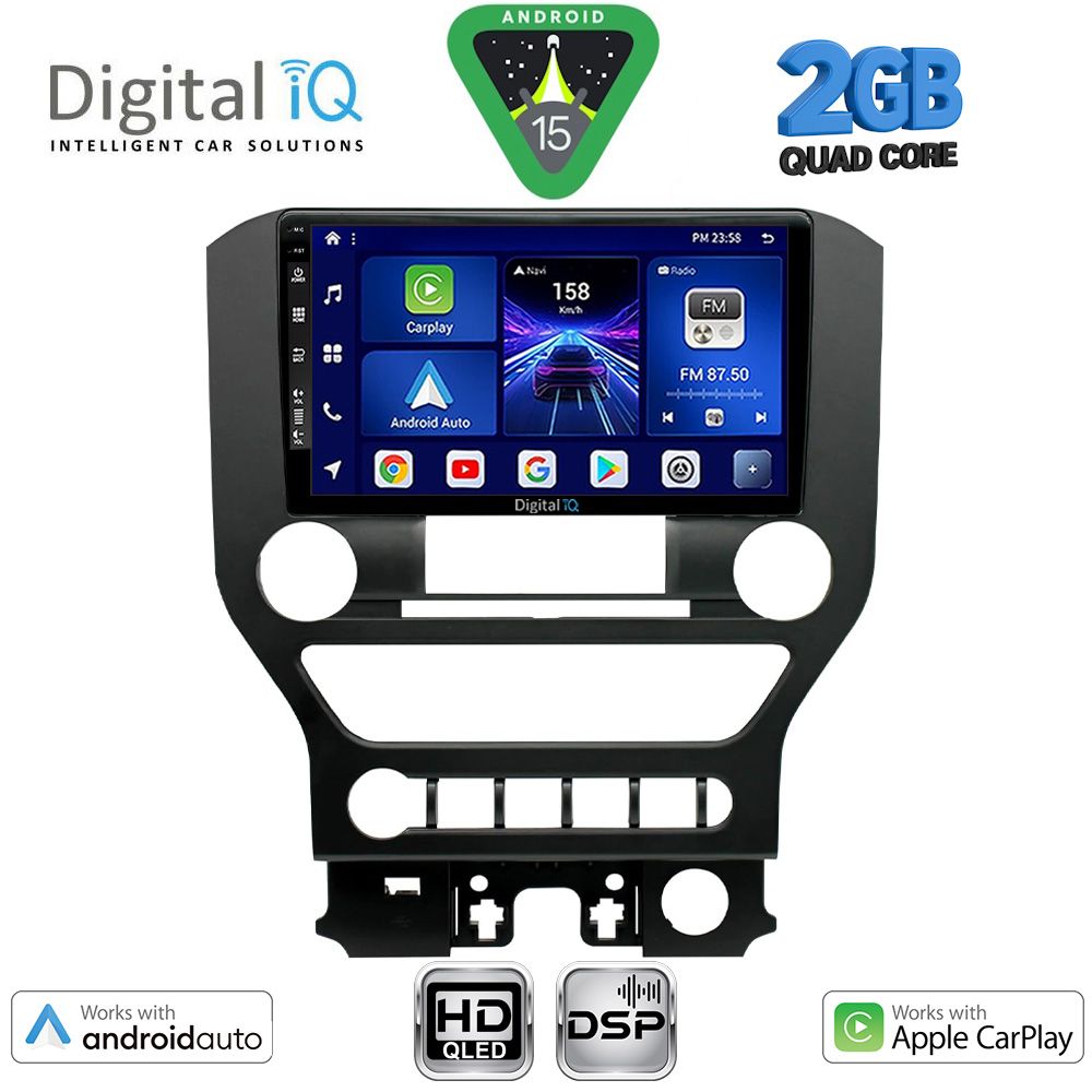DIGITAL IQ BXC 3166_CPAA 4BUT (9inc) MULTIMEDIA TABLET for FORD MUSTANG mod. 2015-2020