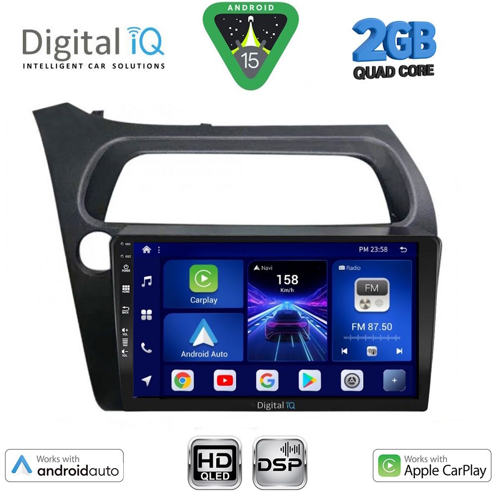 DIGITAL IQ BXC 3189_CPAA (9inc) MULTIMEDIA TABLET for HONDA CIVIC 3D-5D mod. 2006-2012