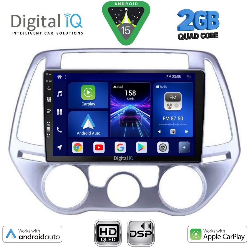 DIGITAL IQ BXC 3227_CPAA A/C (9inc) MULTIMEDIA TABLET for HYUNDAI i20 mod. 2008-2012