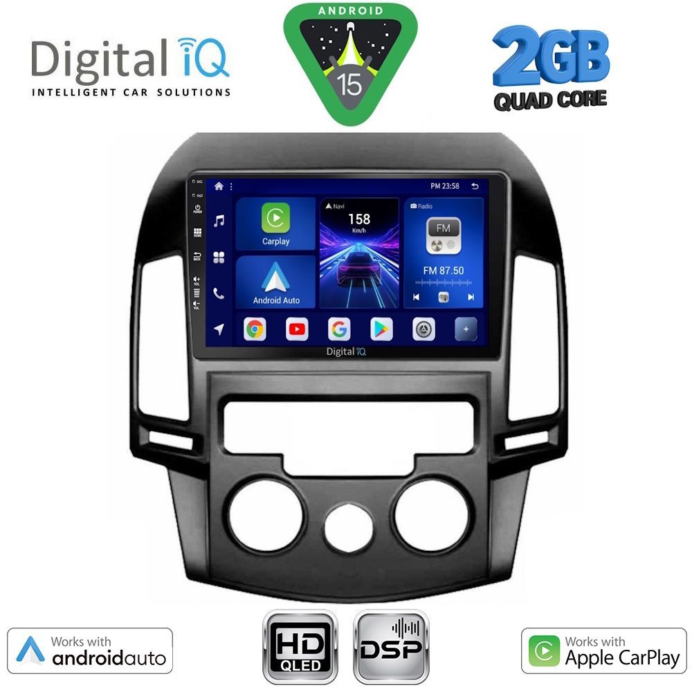DIGITAL IQ BXC 3231_CPAA A/C (9inc) MULTIMEDIA TABLET for HYUNDAI i30 mod. 2007-2012