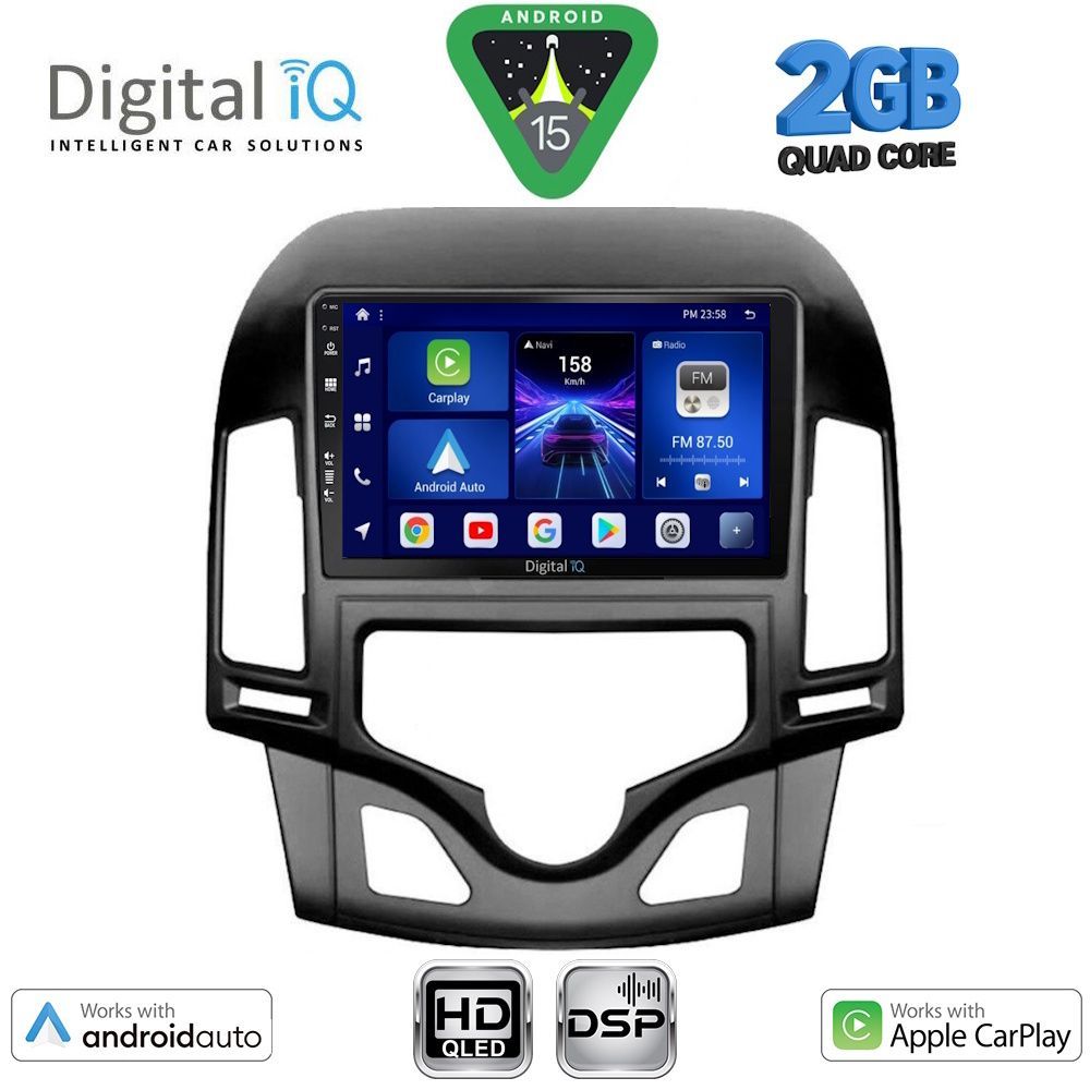 DIGITAL IQ BXC 3231_CPAA CLIMA (9inc) MULTIMEDIA TABLET for HYUNDAI i30 mod. 2007-2012