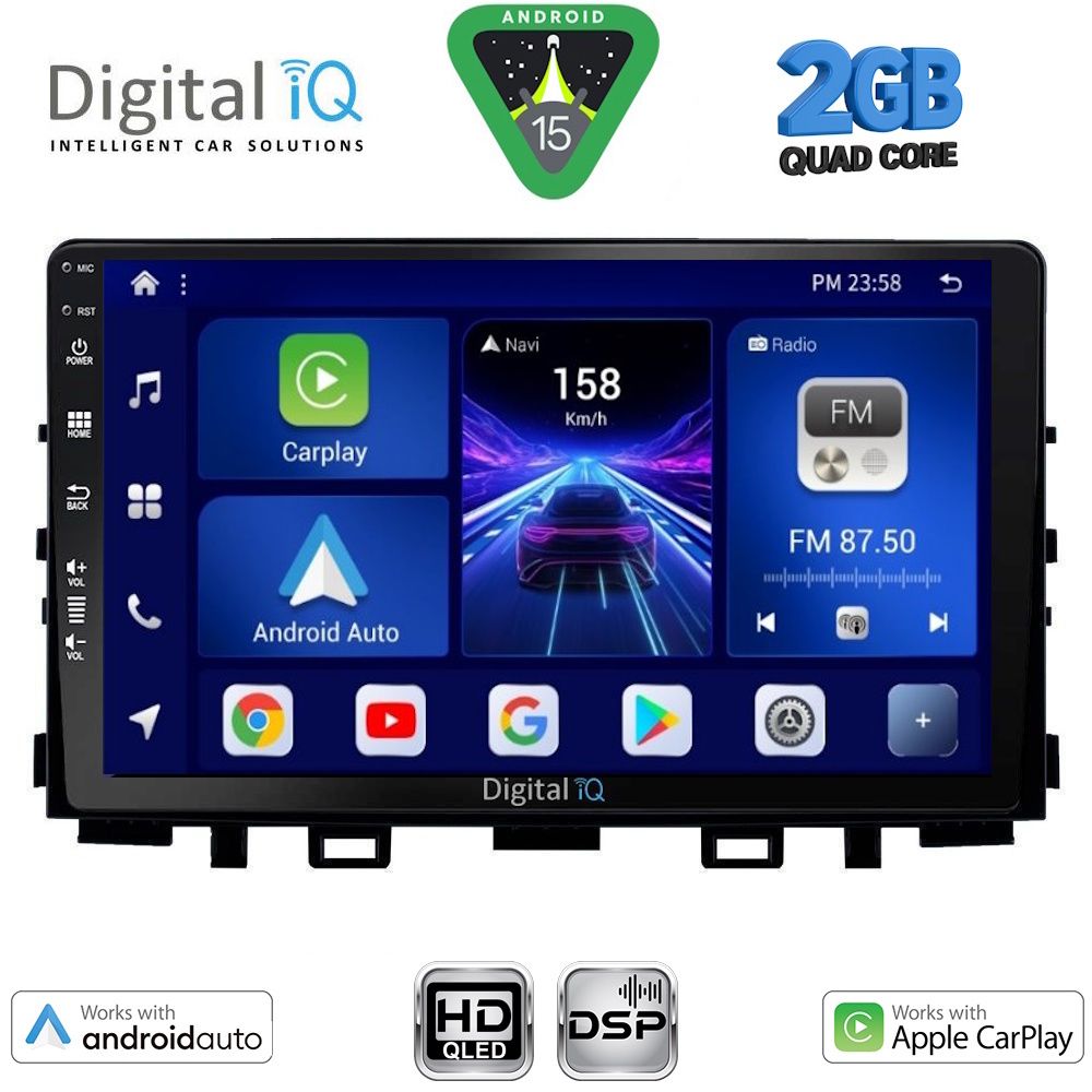 DIGITAL IQ BXC 3316_CPAA (9inc) MULTIMEDIA TABLET for KIA RIO mod. 2018-2026 – STONIC mod. 2017-2026