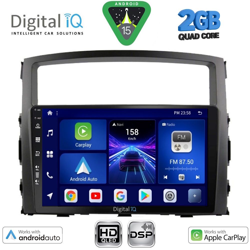 DIGITAL IQ BXC 3446_CPAA (9inc) MULTIMEDIA TABLET for MITSUBISHI PAJERO mod. 2006-2013