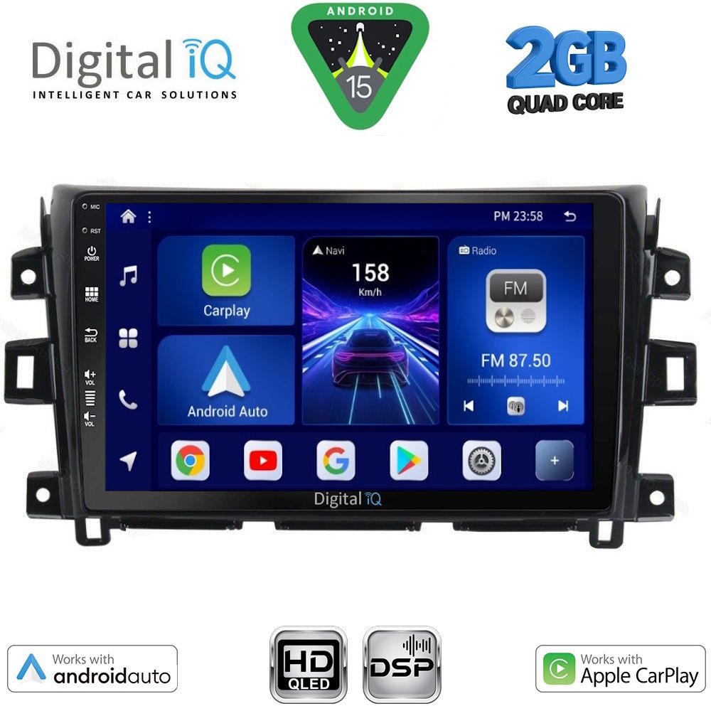 DIGITAL IQ BXC 3456_CPAA (10inc) MULTIMEDIA TABLET for NISSAN NAVARA mod. 2016-2025