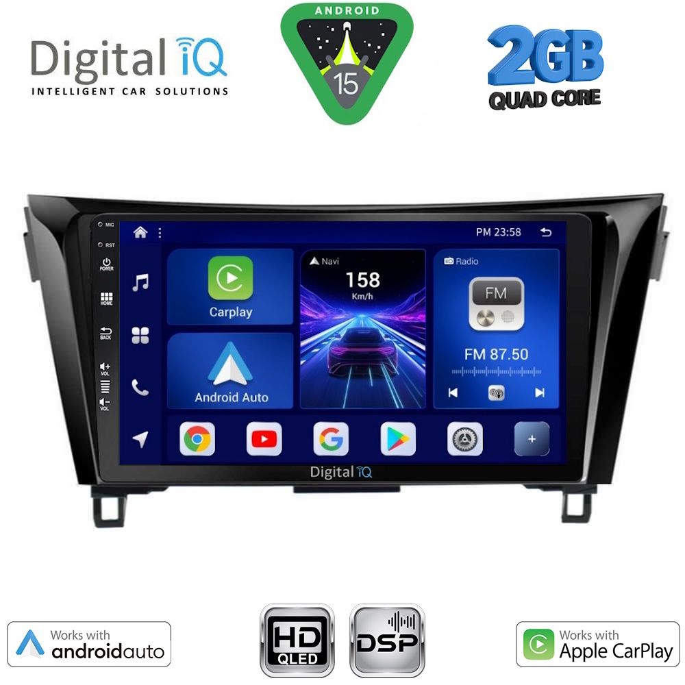 DIGITAL IQ BXC 3468_CPAA (10inc) MULTIMEDIA TABLET for NISSAN QASHQAI - XTRAIL mod. 2014-2021