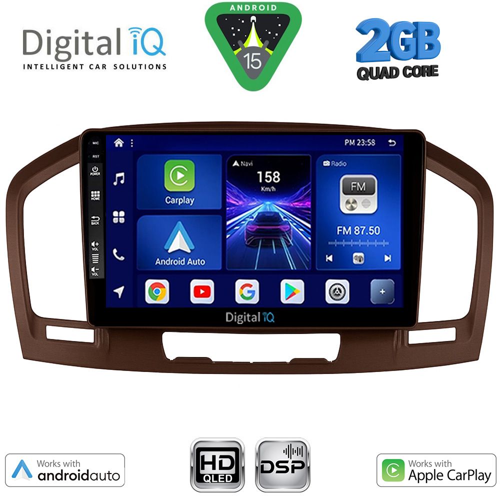DIGITAL IQ BXC 3491BR_CPAA (9inc) MULTIMEDIA TABLET for OPEL INSIGNIA mod.2008-2013 (BROWN)