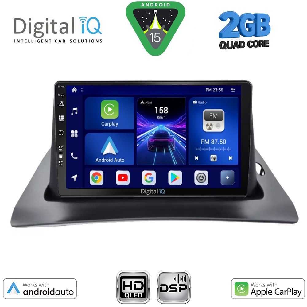 DIGITAL IQ BXC 3550_CPAA (9inc) MULTIMEDIA TABLET for RENAULT KANGOO mod. 2010-2021