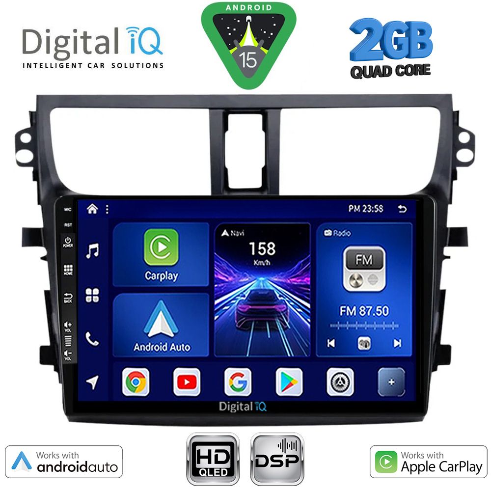 DIGITAL IQ BXC 3674_CPAA (9inc) MULTIMEDIA TABLET for SUZUKI CELERIO mod. 2015-2021