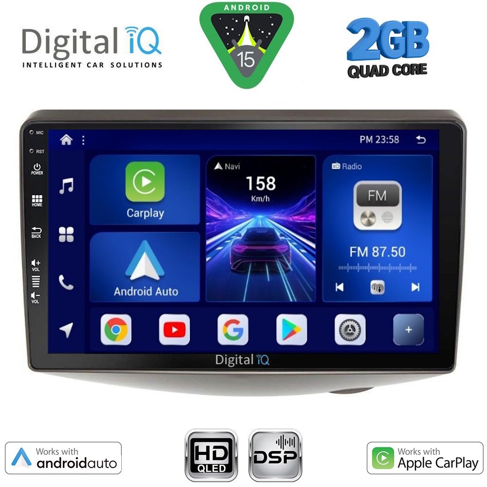 DIGITAL IQ BXC 3735_CPAA (9inc) MULTIMEDIA TABLET for TOYOTA YARIS mod. 1999-2006
