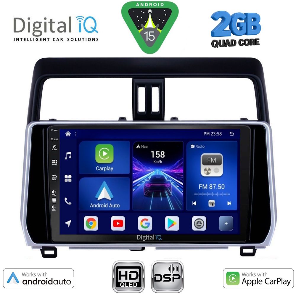 DIGITAL IQ BXC 3739_CPAA (10inc) MULTIMEDIA TABLET for TOYOTA LAND CRUISER - PRADO mod. 2019-2023