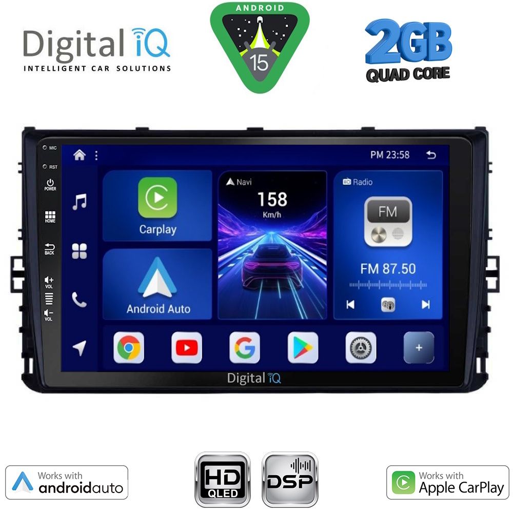 DIGITAL IQ BXC 3758_CPAA (9inc) MULTIMEDIA TABLET for VW POLO – TROC – TCROSS - TAIGO mod. 2017-2026