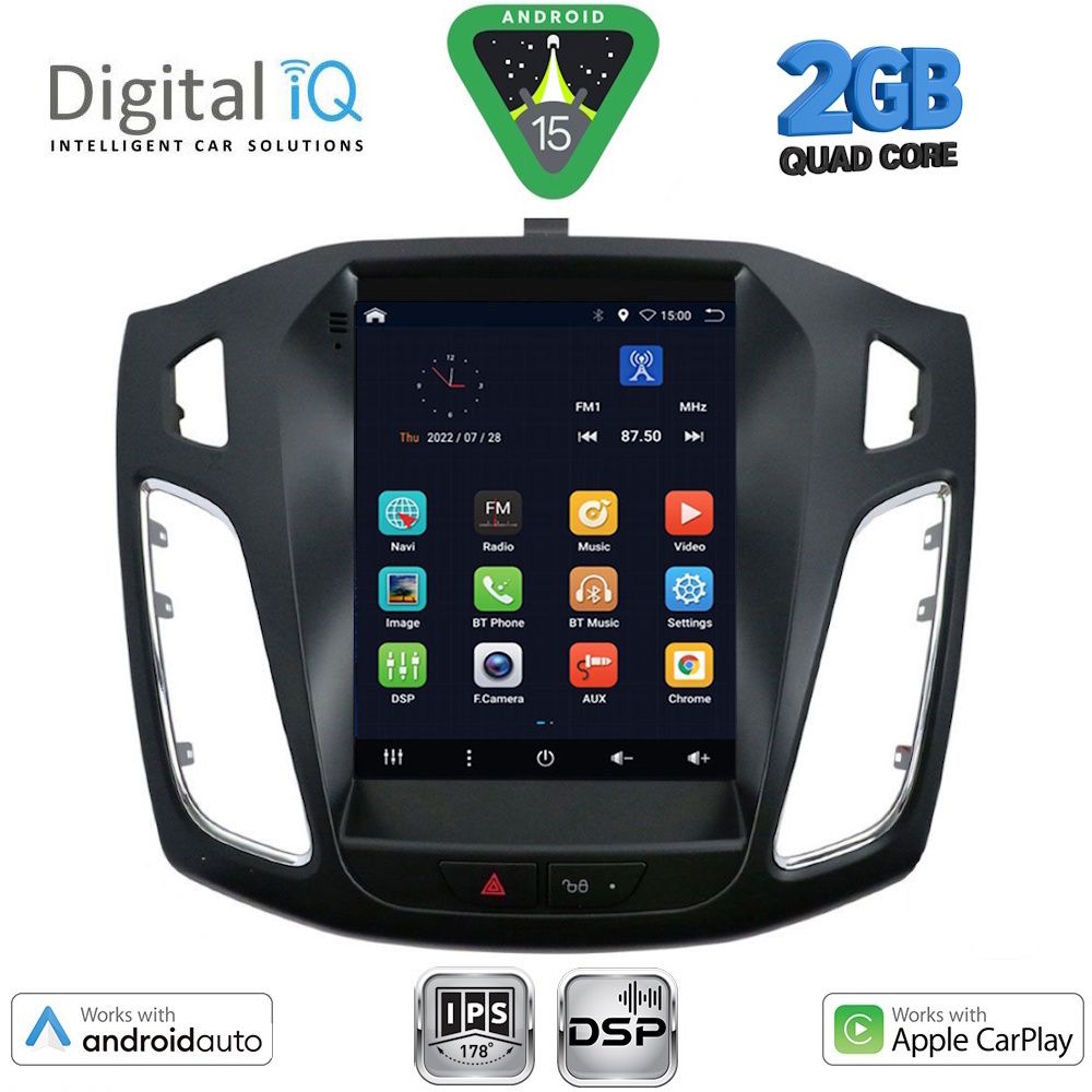 DIGITAL IQ BXC 3855_CPAA TESLA STYLE for FORD FOCUS mod. 2011-2017