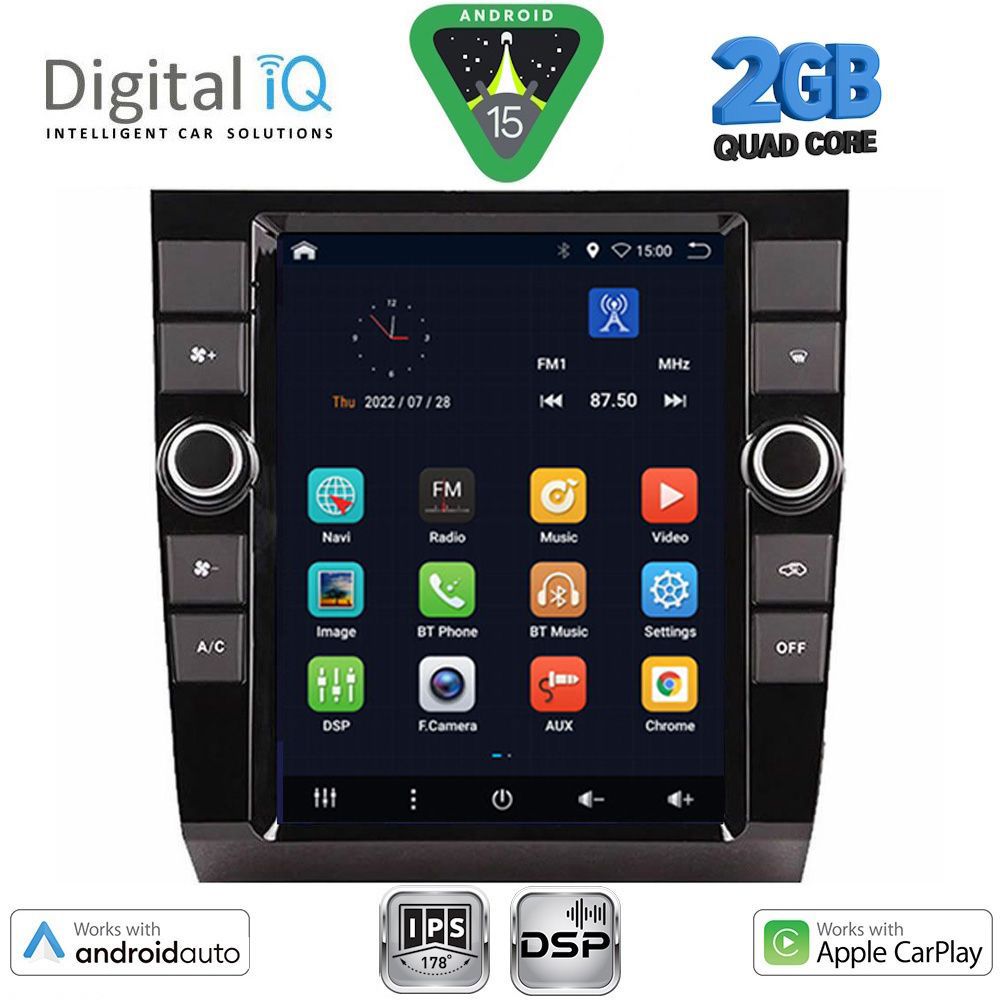 DIGITAL IQ BXC 3904_CPAA TESLA STYLE for AUDI A4 mod. 2002-2008