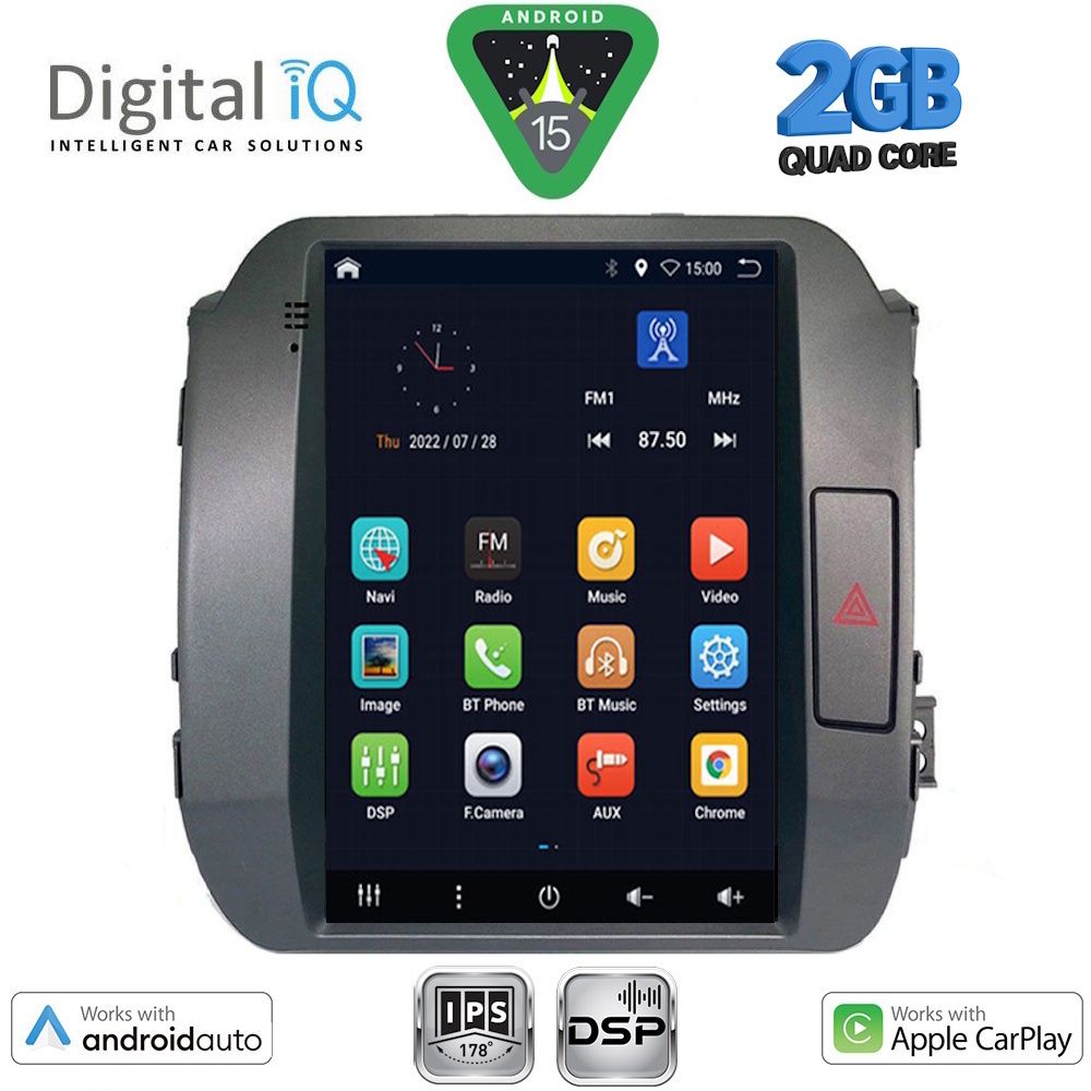 DIGITAL IQ BXC 3927_CPAA TESLA STYLE for KIA SPORTAGE mod. 2010-2015