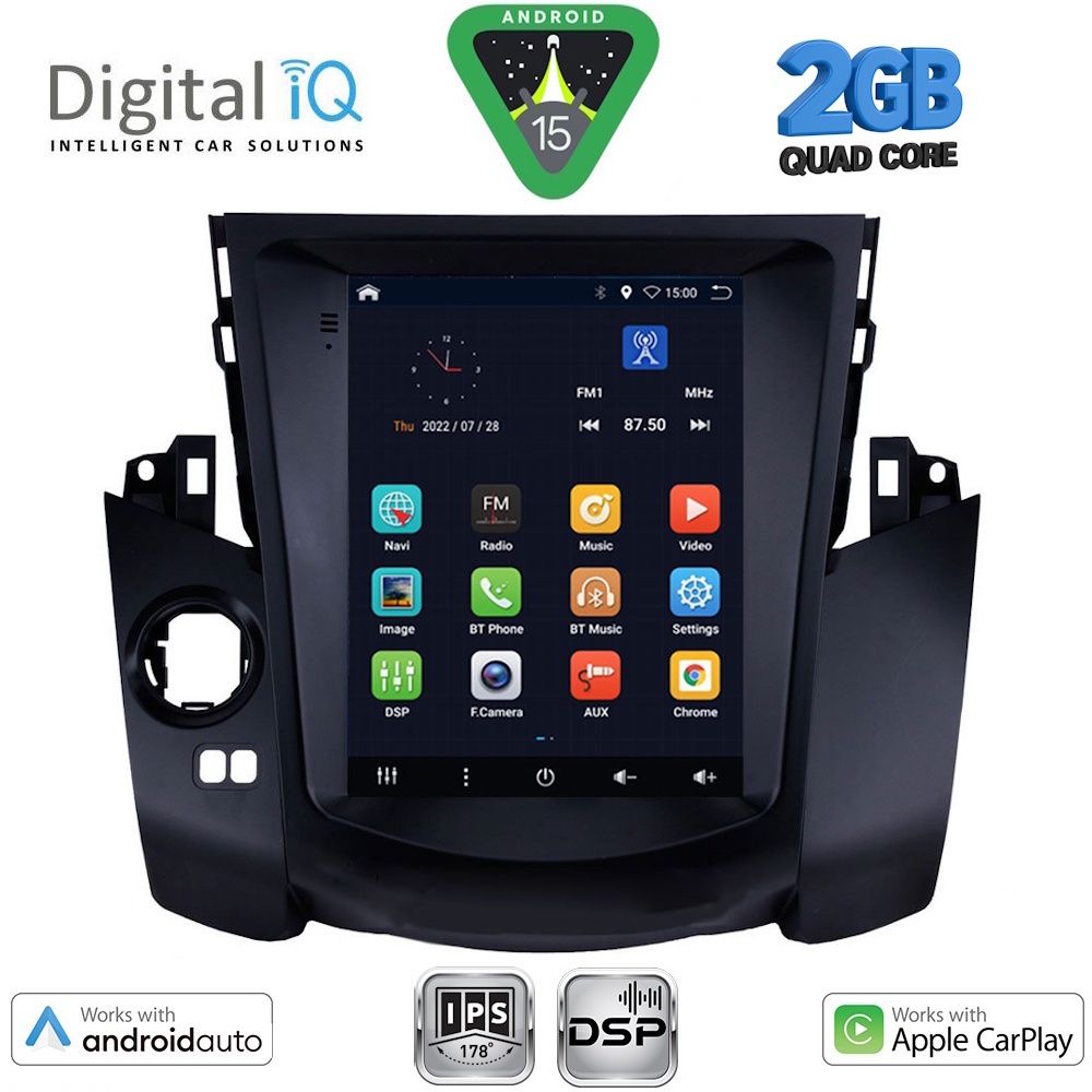 DIGITAL IQ BXC 3969_CPAA TESLA STYLE for TOYOTA RAV 4 mod. 2006-2012