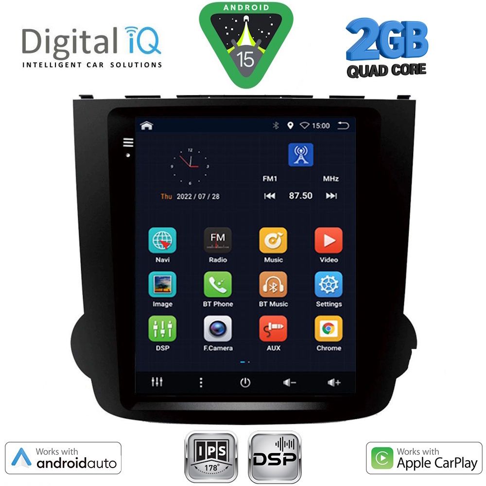 DIGITAL IQ BXC 3977_CPAA TESLA STYLE for HONDA CRV mod. 2007-2012