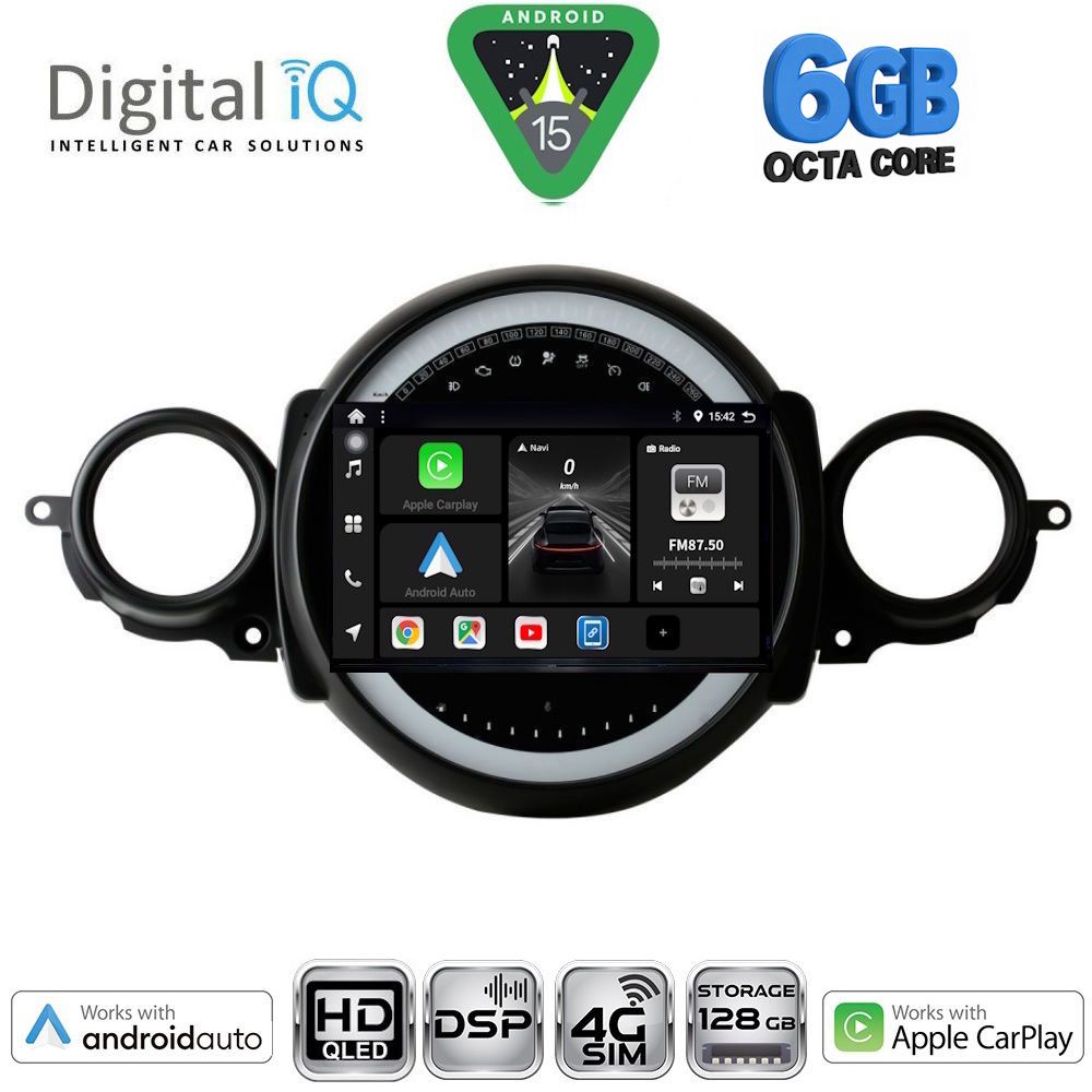 DIGITAL IQ BXF 17064_CPAA (9inc) MULTIMEDIA TABLET for MINI COOPER (R56-R57) mod. 2006-2014 - CLUBMAN (R55) mod. 2007-2014