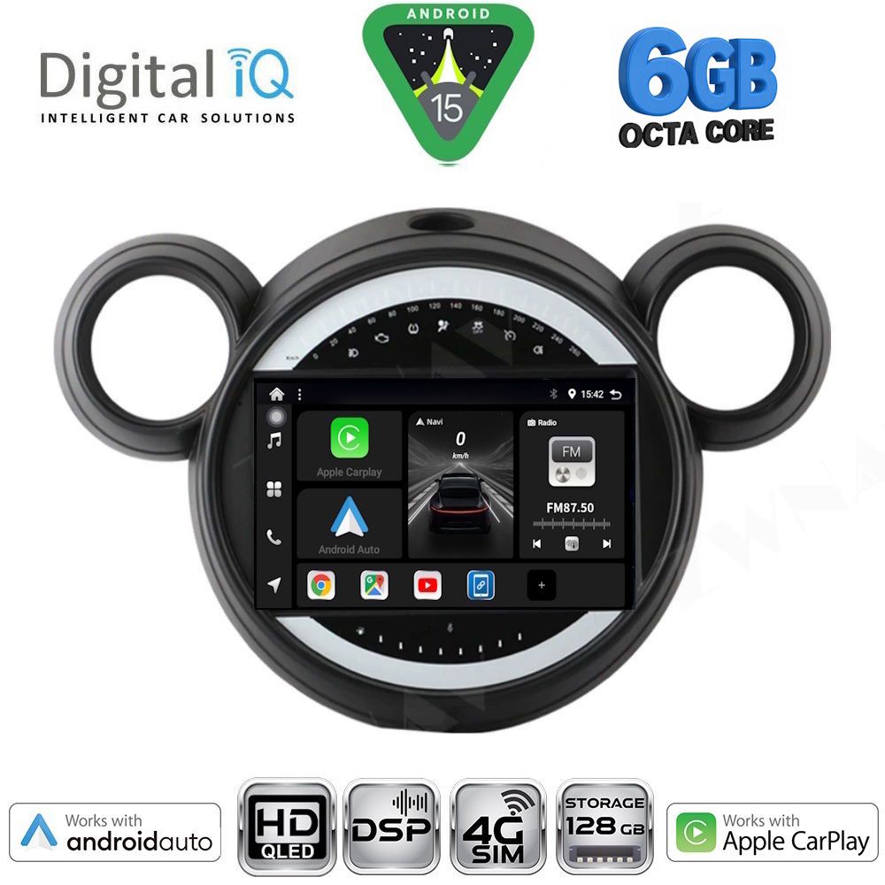 DIGITAL IQ BXF 17065_CPAA (9inc) MULTIMEDIA TABLET for MINI COUNTRYMAN (R60) mod. 2010-2016 - PACEMAN (R61) mod. 2013-2016