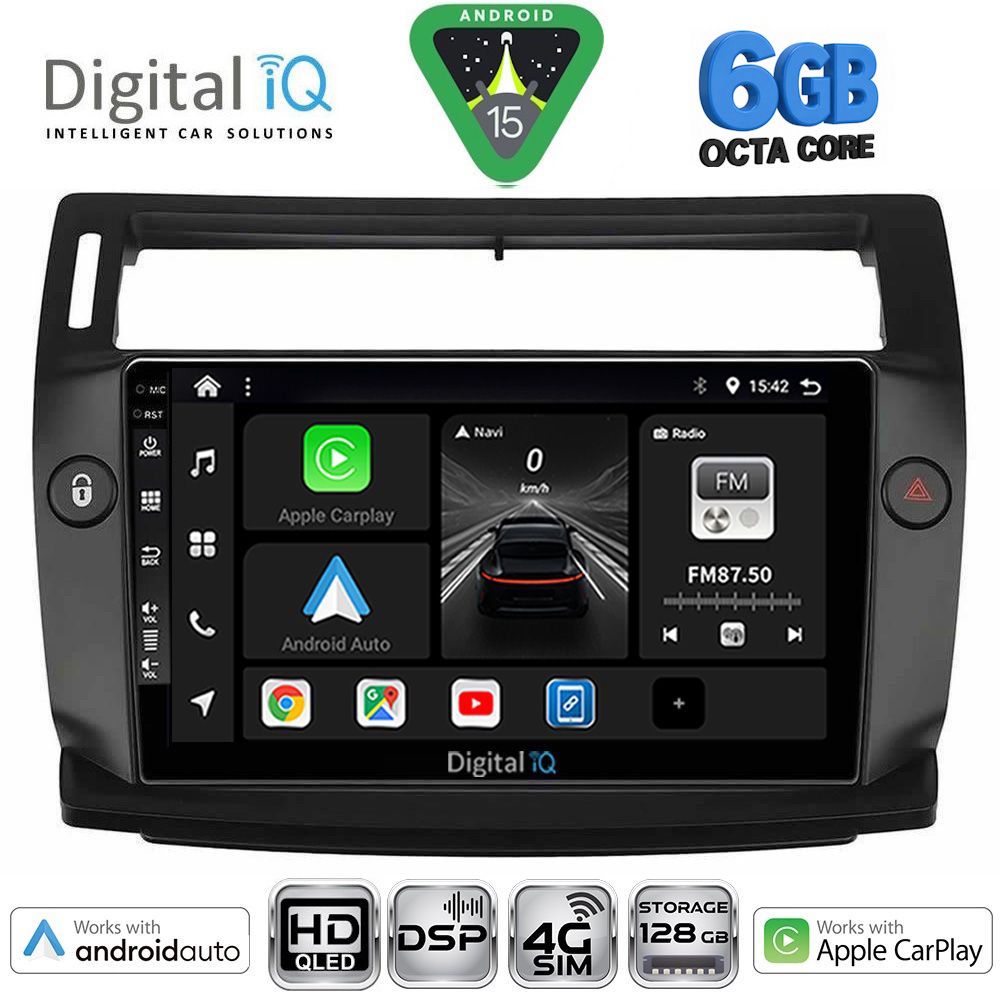 DIGITAL IQ BXF 17084BL_CPAA (9inc) MULTIMEDIA TABLET for CITROEN C4  mod. 2004-2011 (BLACK)