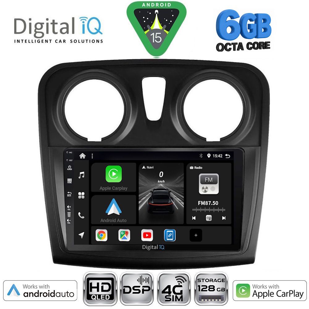 DIGITAL IQ BXF 17108_CPAA (9inc) MULTIMEDIA TABLET for DACIA LOGAN – SANDERO mod. 2012-2019