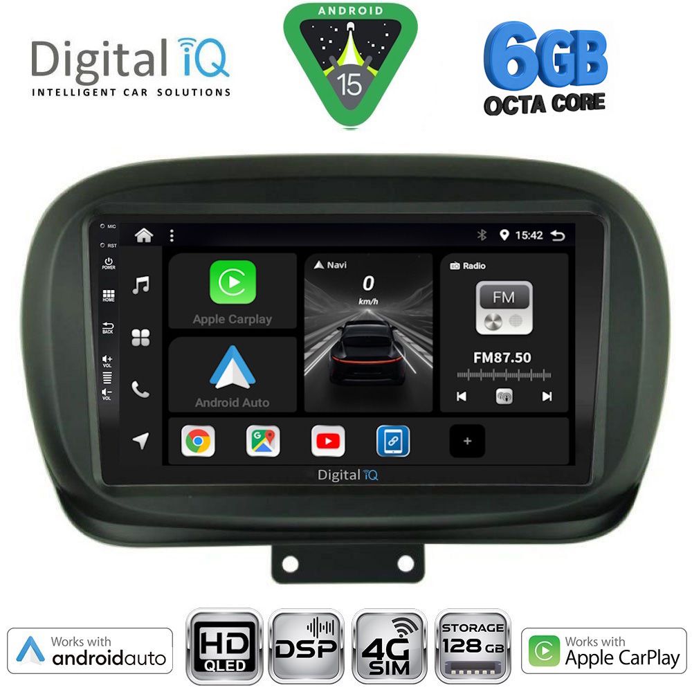DIGITAL IQ BXF 17134_CPAA (9inc) MULTIMEDIA TABLET for FIAT 500Χ mod. 2014-2024