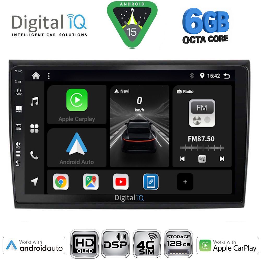 DIGITAL IQ BXF 17136_CPAA (9inc) MULTIMEDIA TABLET for FIAT BRAVO mod. 2007-2019