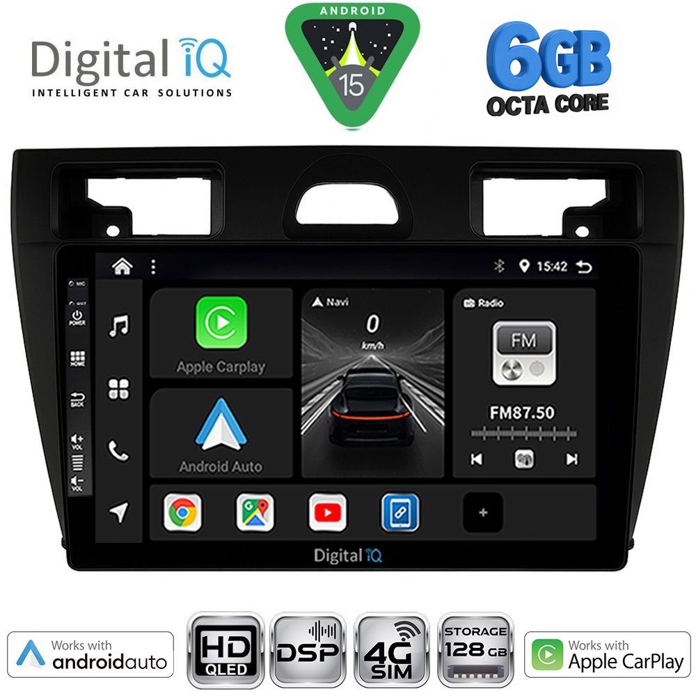 DIGITAL IQ BXF 17153BL_CPAA (9inc) MULTIMEDIA TABLET for FORD FIESTA mod. 2005-2008 (BLACK)