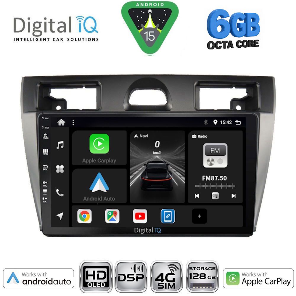 DIGITAL IQ BXF 17153SL_CPAA (9inc) MULTIMEDIA TABLET for FORD FIESTA mod. 2005-2008 (SILVER)