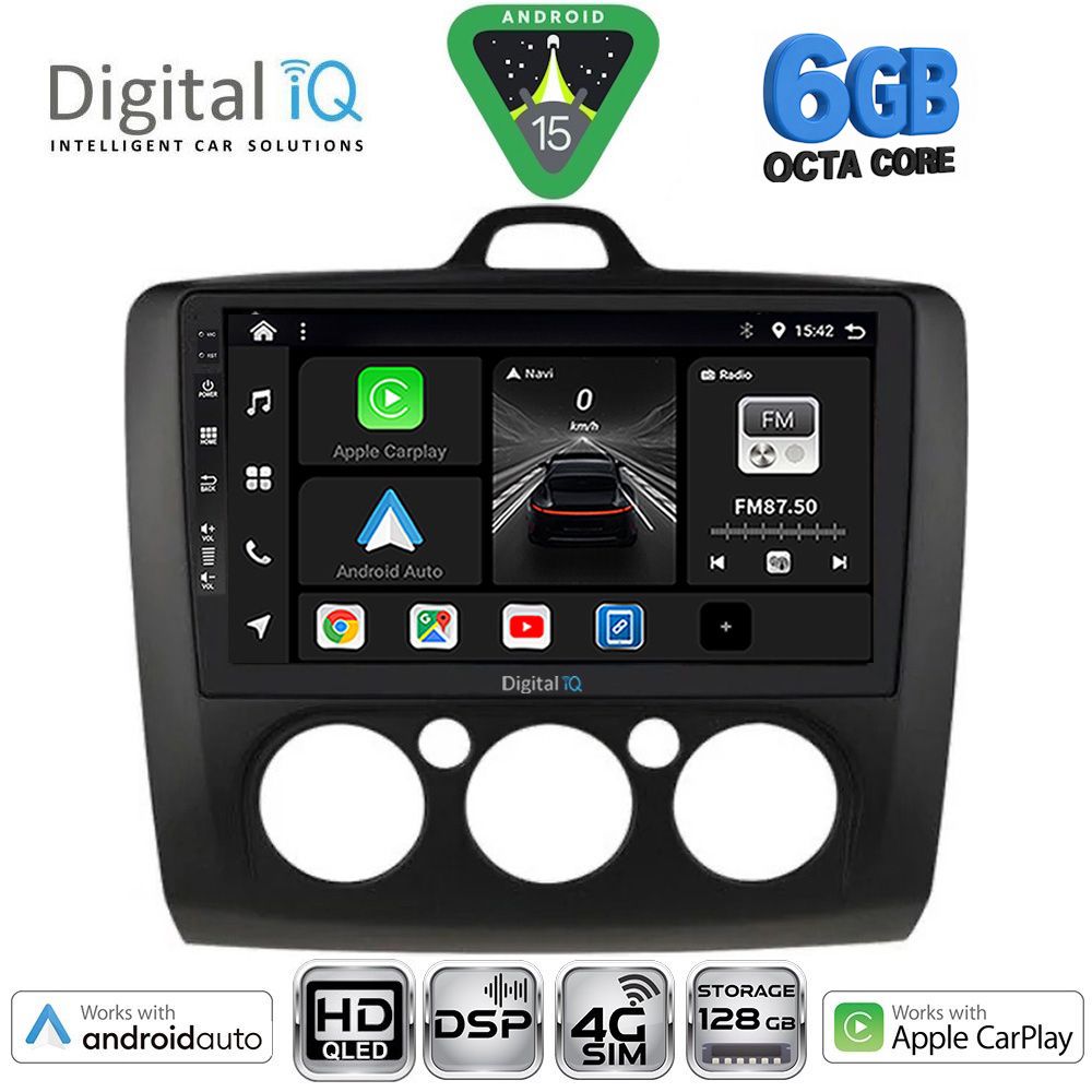 DIGITAL IQ BXF 17156BL_CPAA A/C (9inc) MULTIMEDIA TABLET for FORD FOCUS mod. 2005-2012 (BLACK)