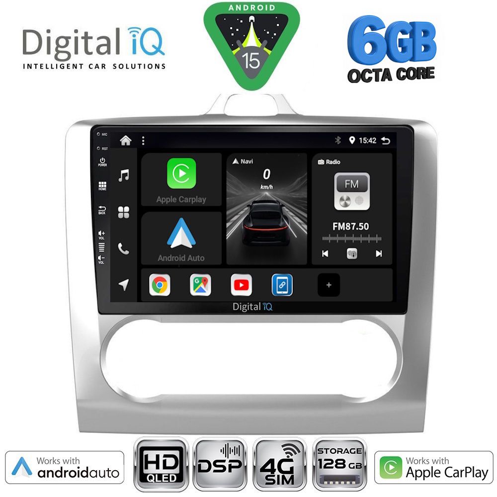 DIGITAL IQ BXF 17156SL_CPAA CLIMA (9inc) MULTIMEDIA TABLET for FORD FOCUS mod. 2005-2012 (SILVER)